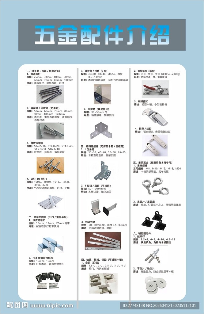 五金配件介绍