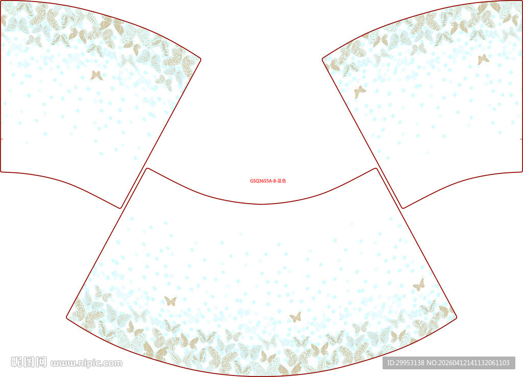 中式花纹服饰设计图