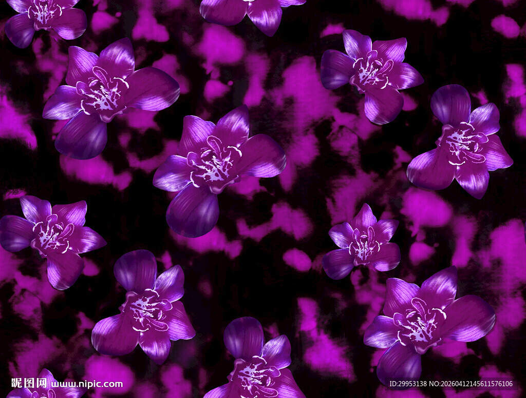 紫色繁花背景纹理图案