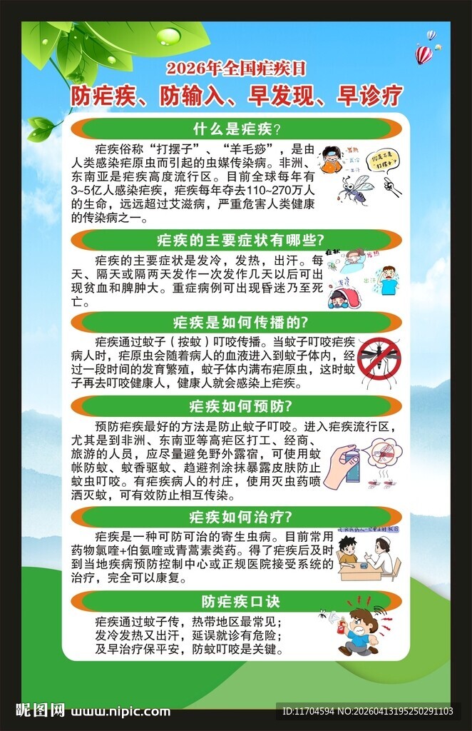 全国疟疾日海报