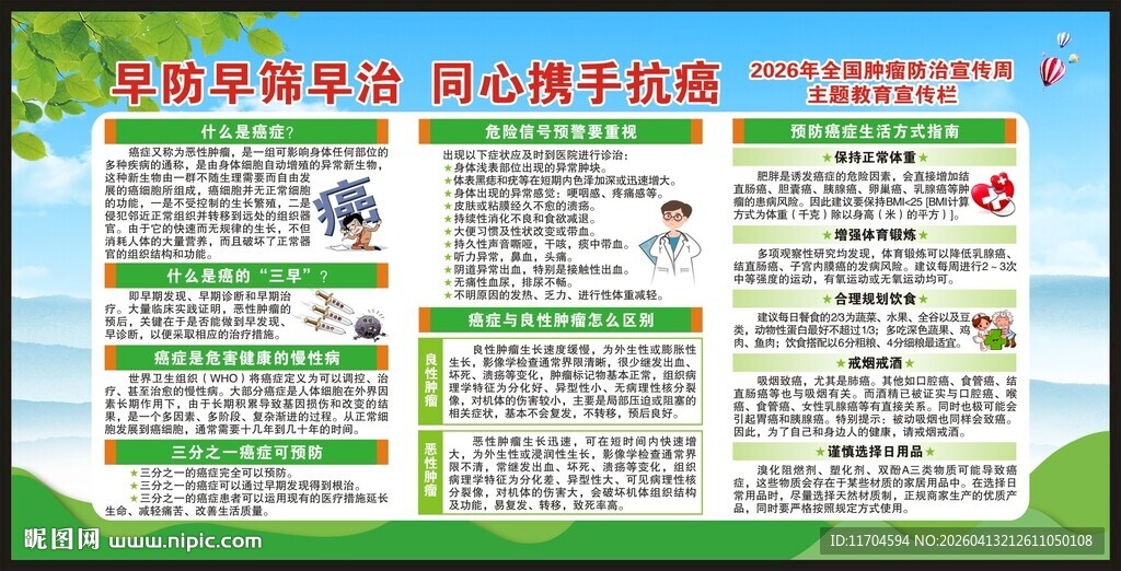 全国肿瘤防治宣传周宣传栏