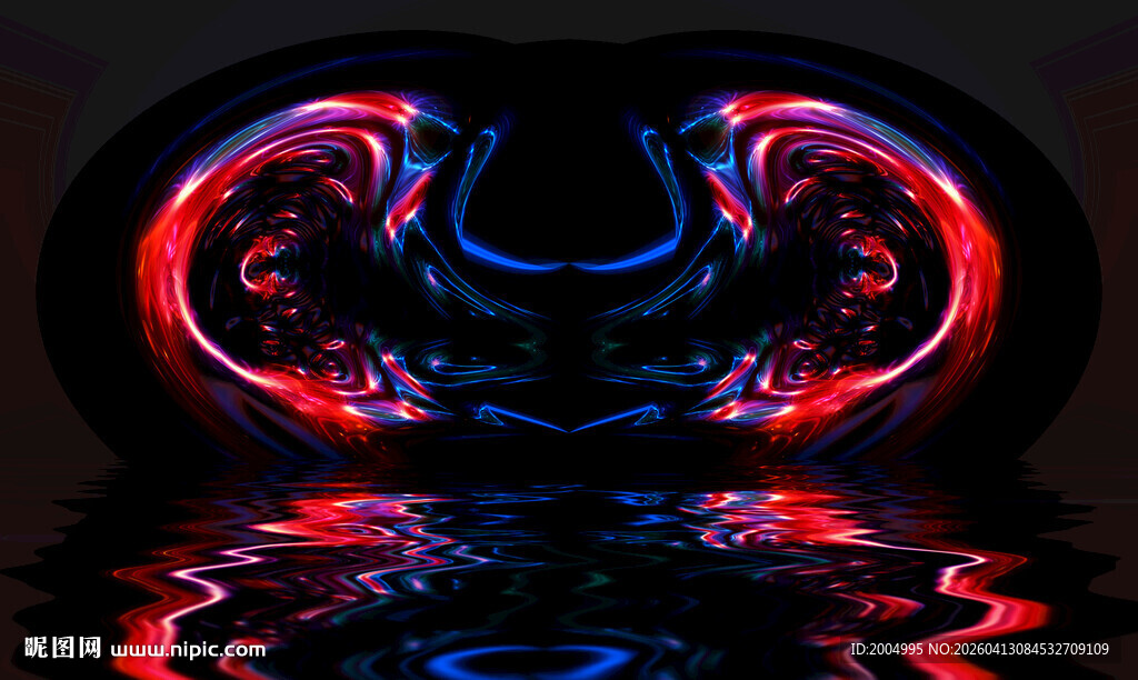 炫彩发光机械心脏造型图案