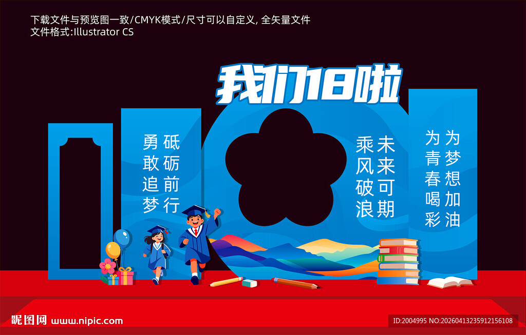 18岁成人礼舞台背景