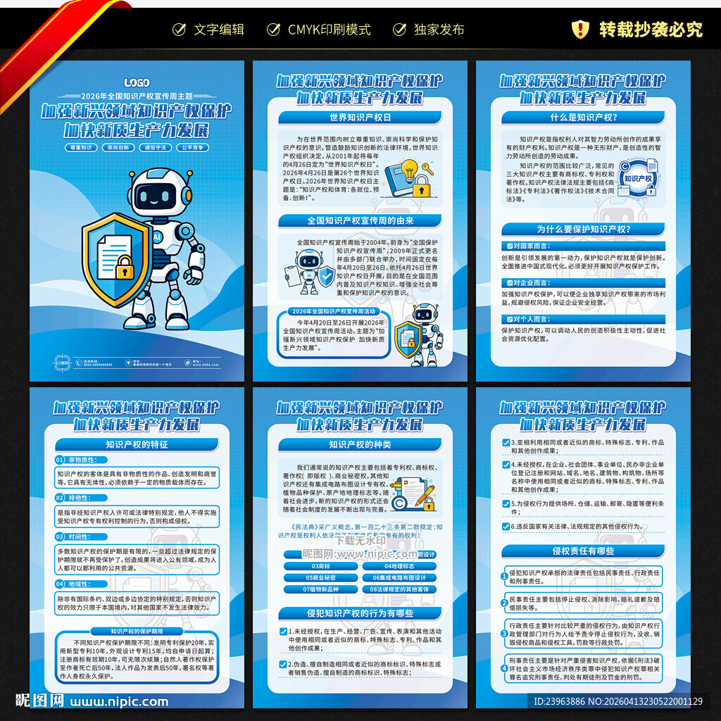 全国知识产权宣传周展板
