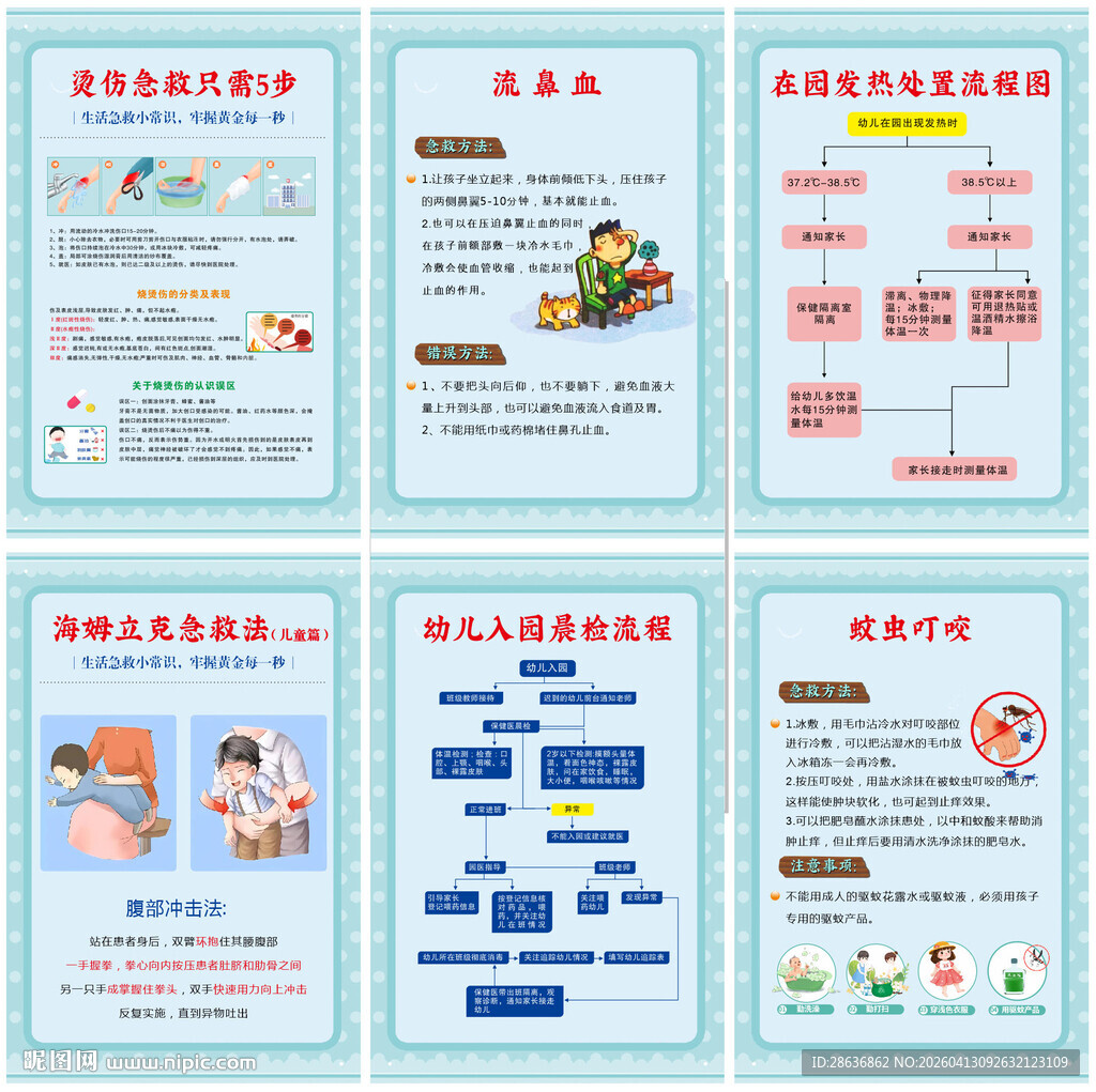幼儿园急救展板