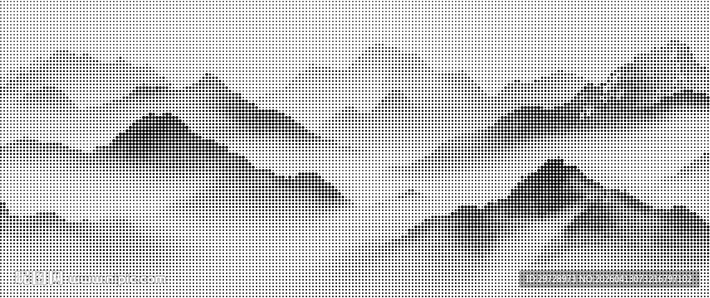 中国风山水画圆点激光镂空