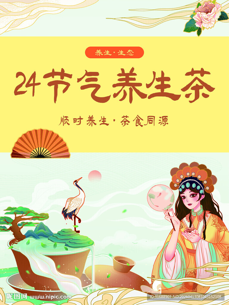 24节气养生茶宣传图
