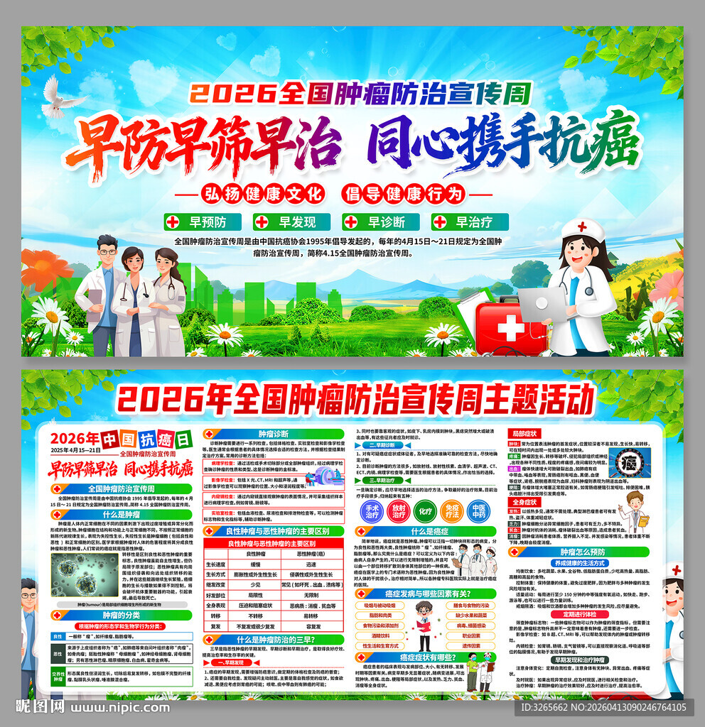 2026全国肿瘤防治宣传周展板