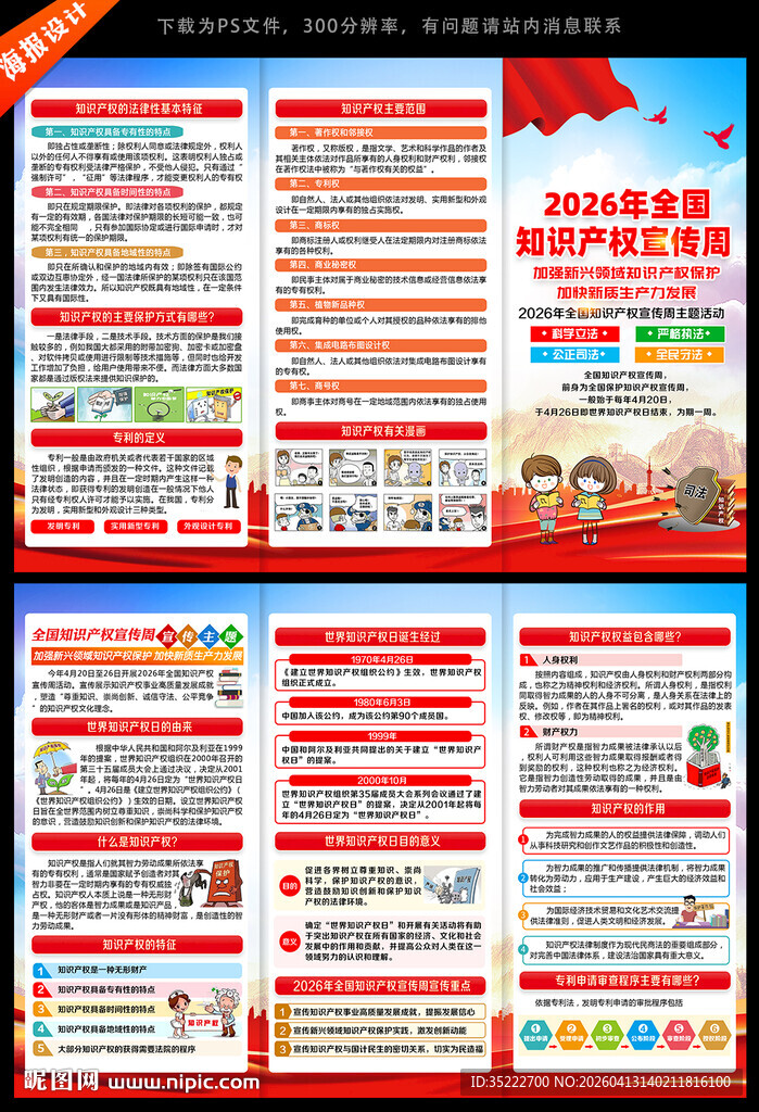 全国知识产权宣传周三折页