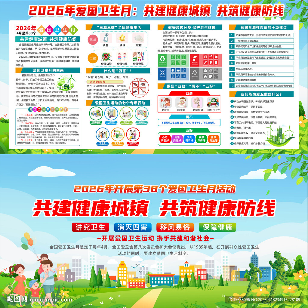 2026年爱国卫生月宣传栏