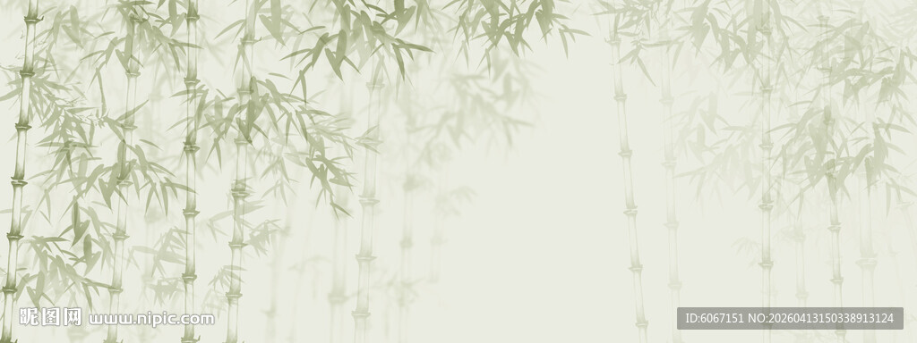 新中式水墨竹子竹林背景墙