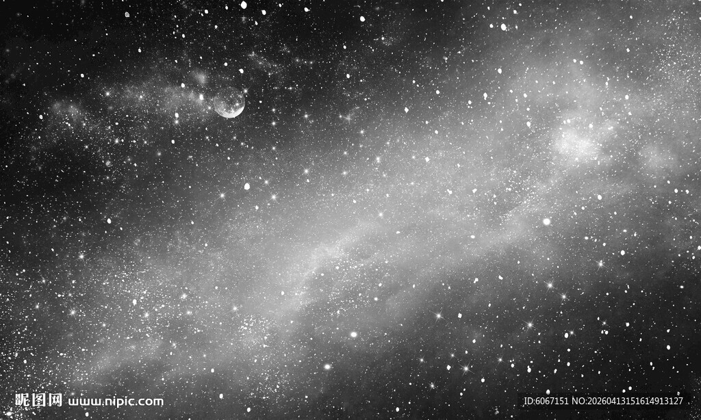 灰色浩瀚星空宇宙背景