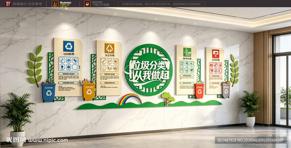 垃圾分类展板文化