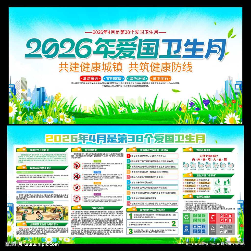 2026爱国卫生月宣传海报