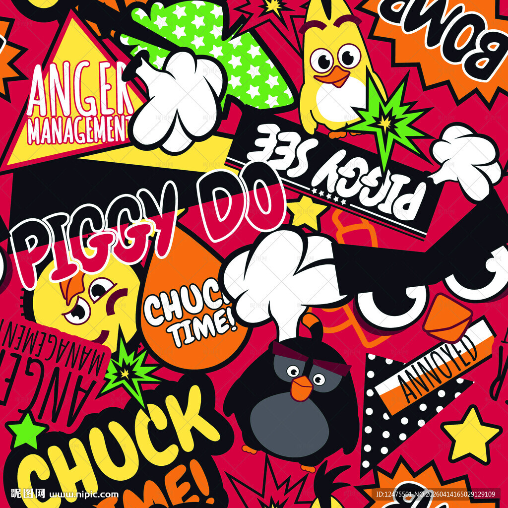 卡通涂鸦风贴纸集合