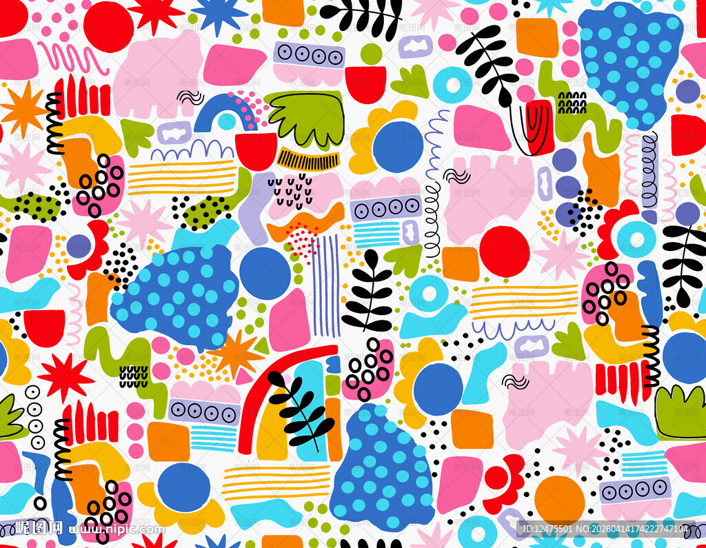 多彩儿童印花图案设计