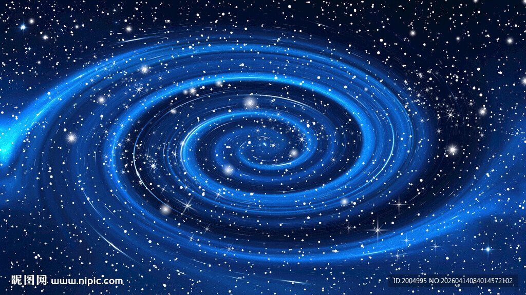 梦幻蓝色旋涡星空
