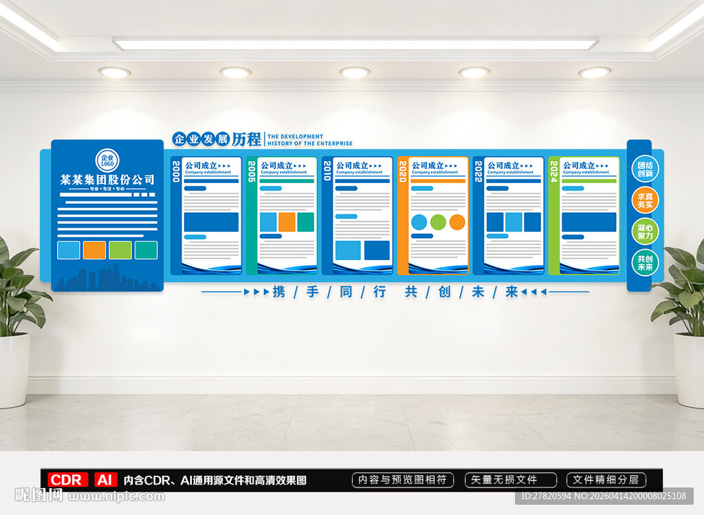 企业发展历程文化墙