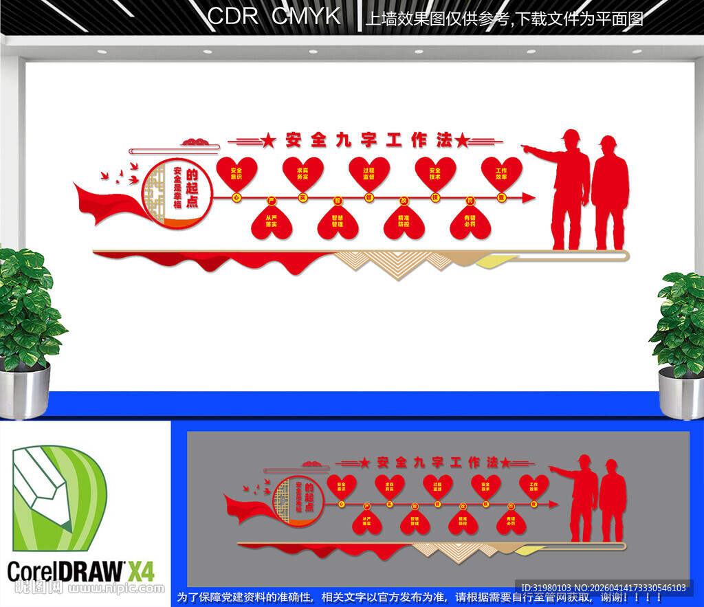 安全九字工作法文化墙