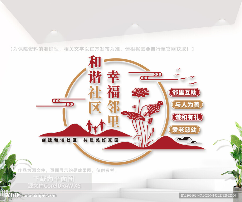 和谐社区幸福邻里文化墙