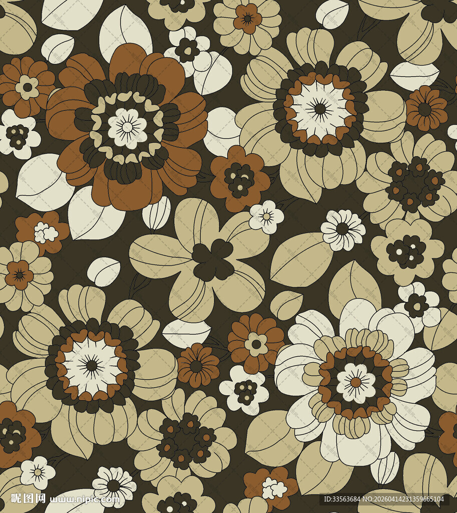 复古花卉图案背景