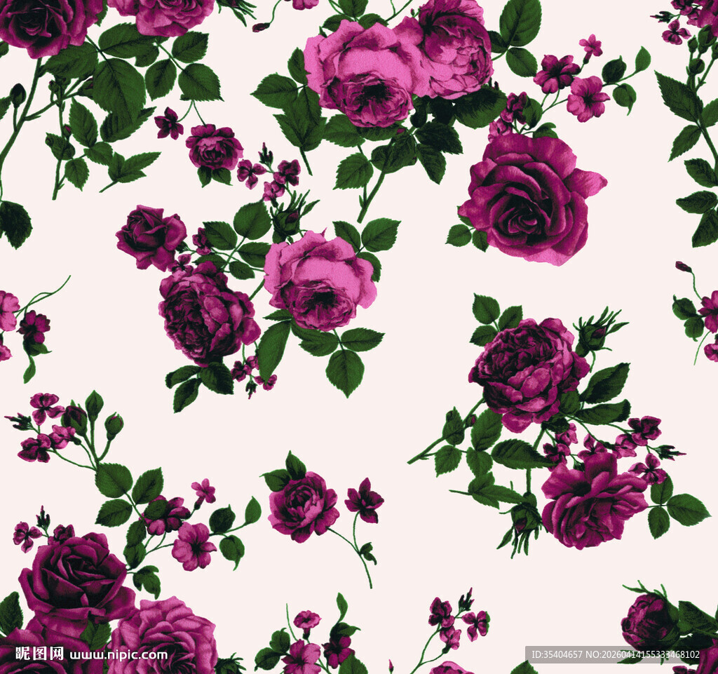 紫色玫瑰花卉图案背景