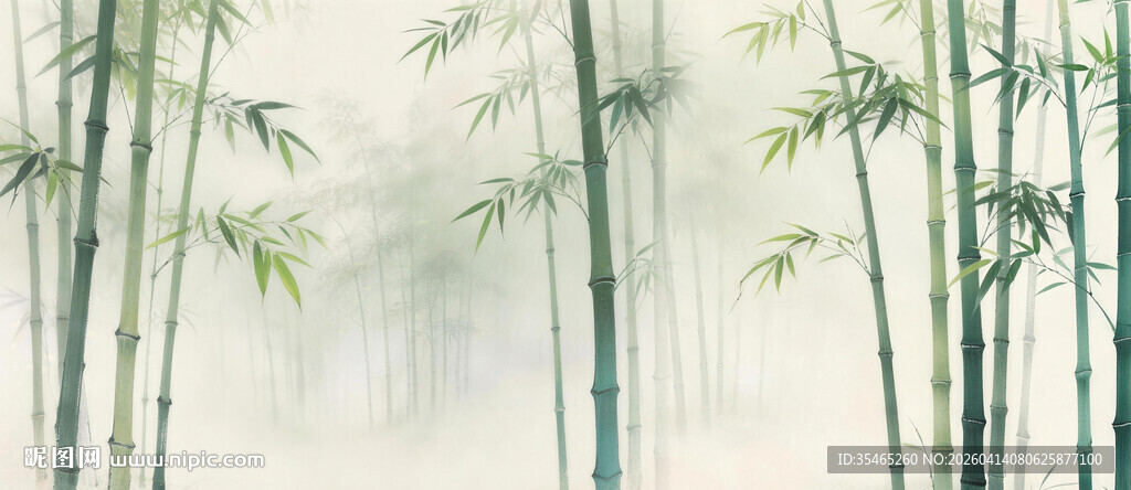 新中式淡雅竹子装饰画