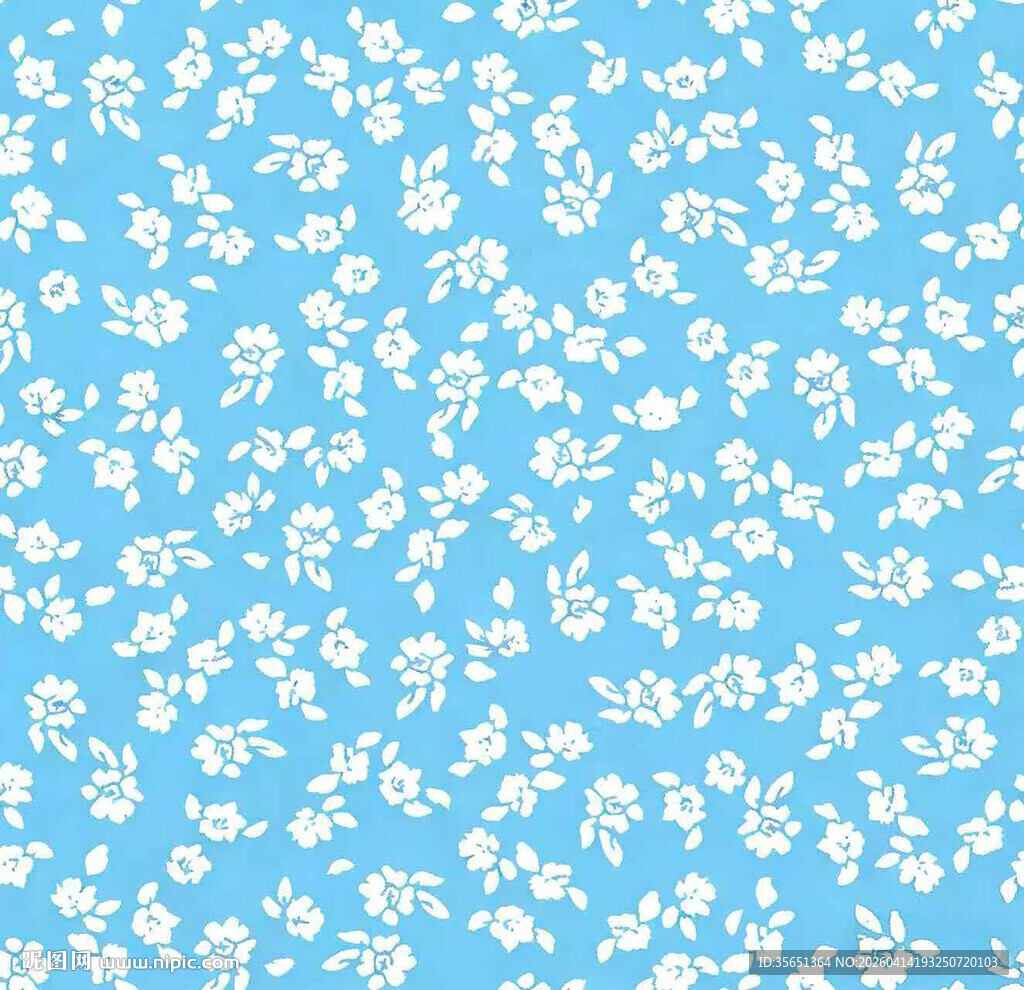 蓝色碎花背景图案