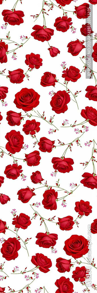 红色花朵图案背景