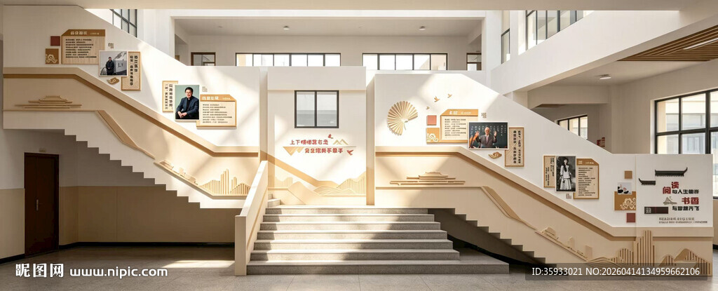 校园楼梯文化墙
