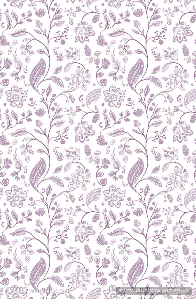 淡紫色花卉图案背景