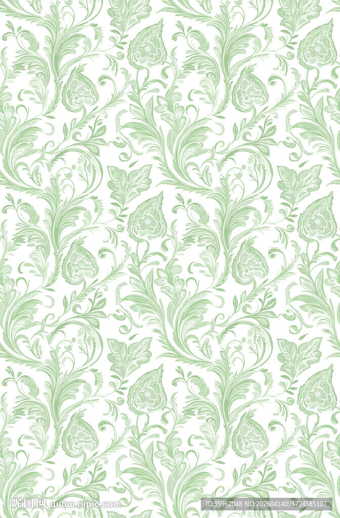 浅绿色花卉图案背景纹理