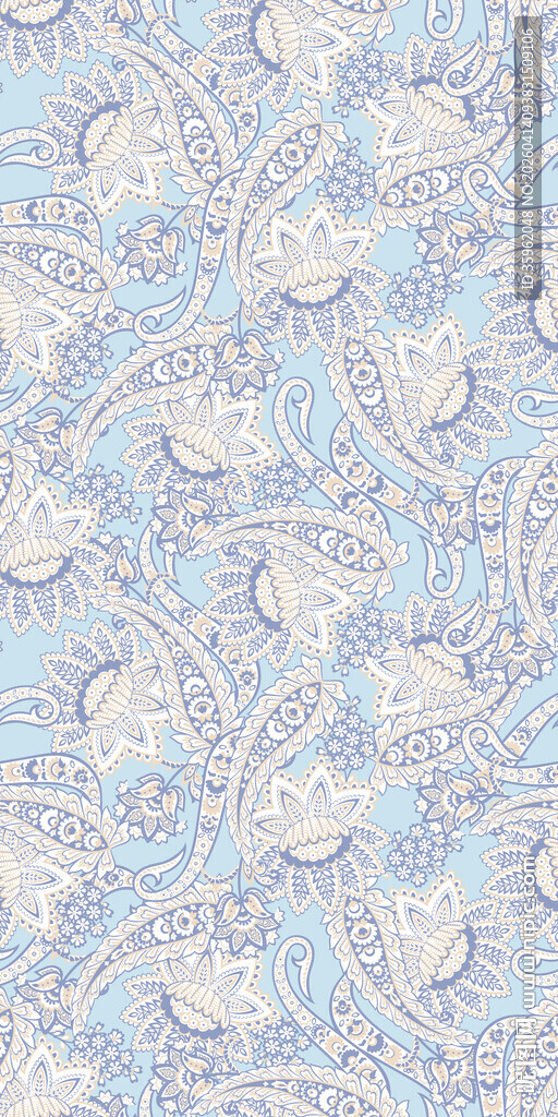 浅蓝色花卉纹理图案