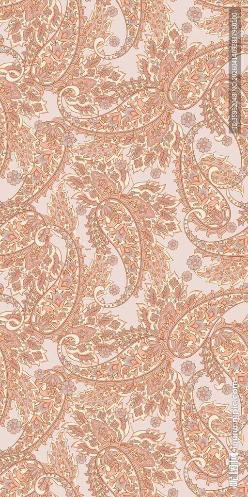 浅棕色花纹织物纹理