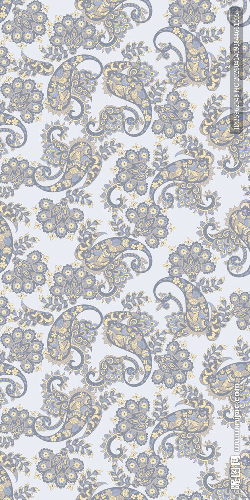 复古花纹几何图案布料