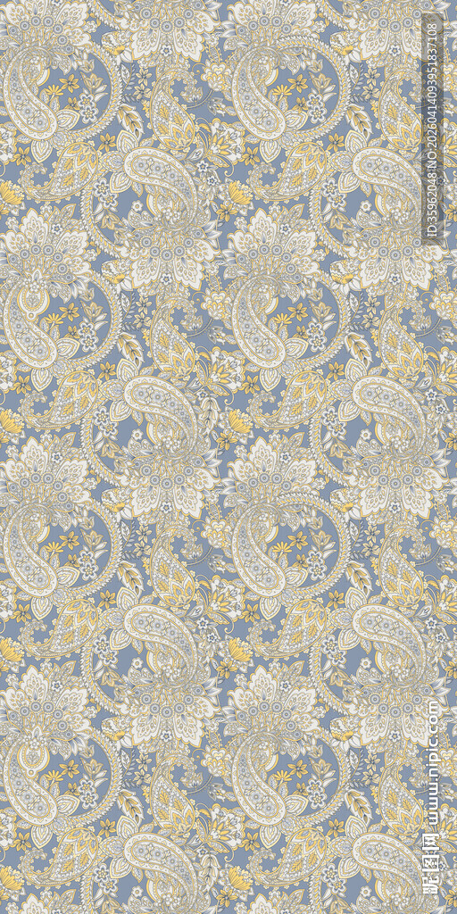 复古花卉图案纹理背景