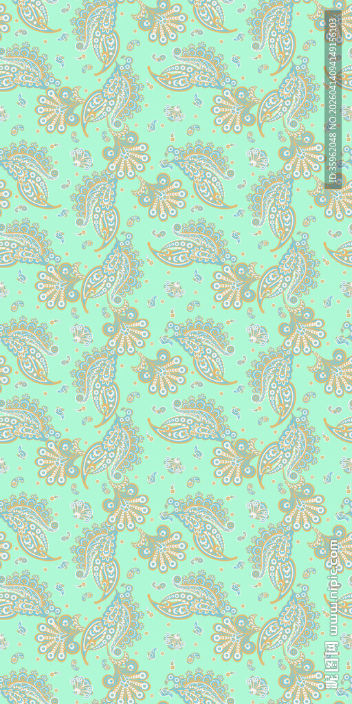 薄荷绿底简约海豚图案