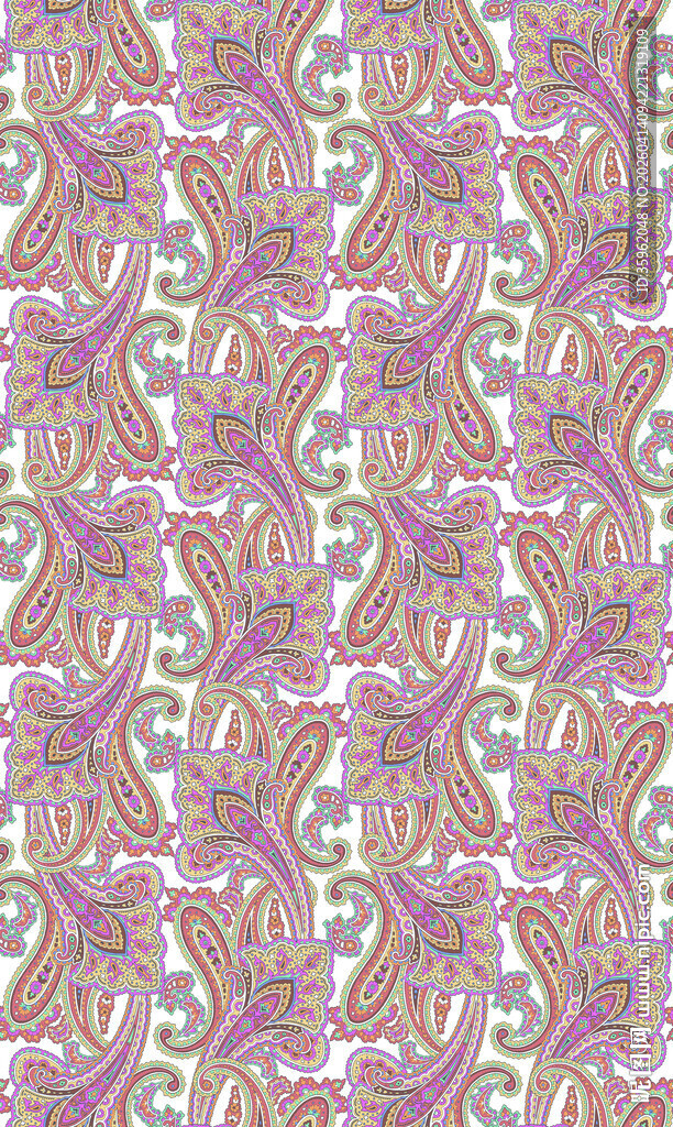 多彩花卉几何图案纹理