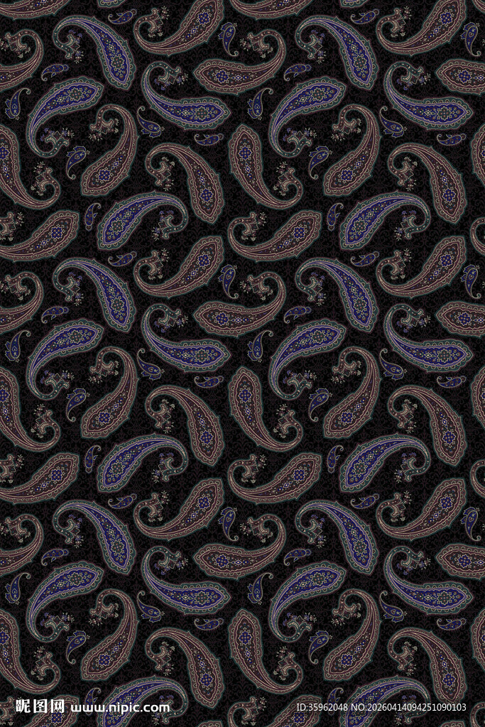 深色复古花纹图案