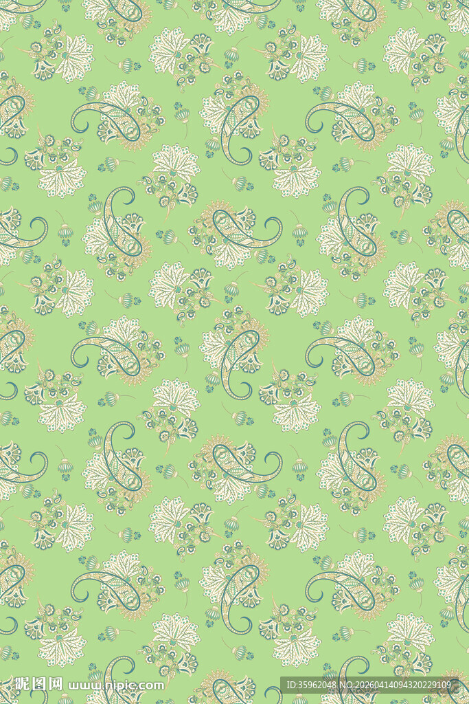 浅绿色花卉图案背景纹理