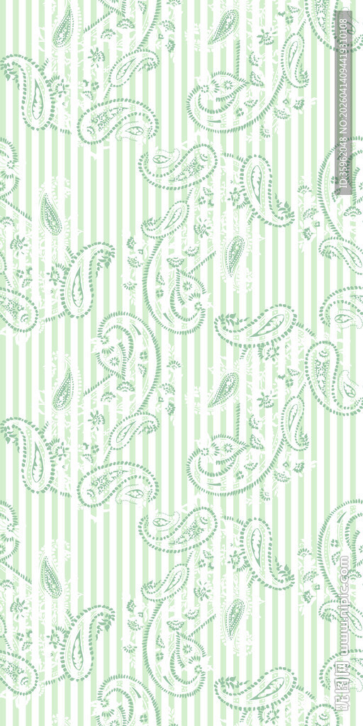 浅绿色花卉条纹背景图案