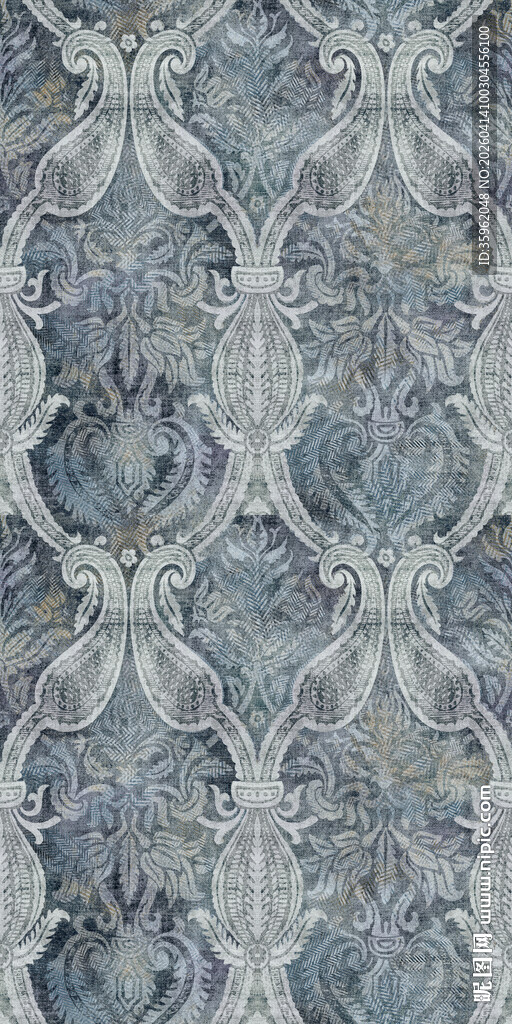 蓝灰色几何花纹图案