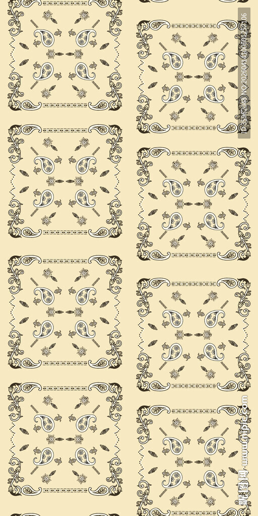 复古花纹几何图案背景图