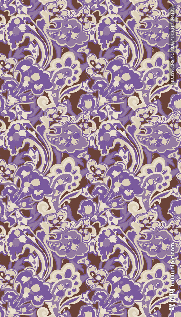 紫色花卉图案纹理背景