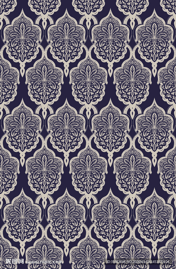 复古花纹图案背景