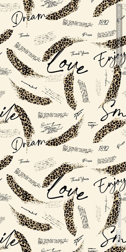 豹纹  文字  男装   黑白