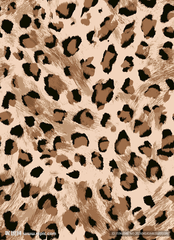 豹纹图案布料纹理展示