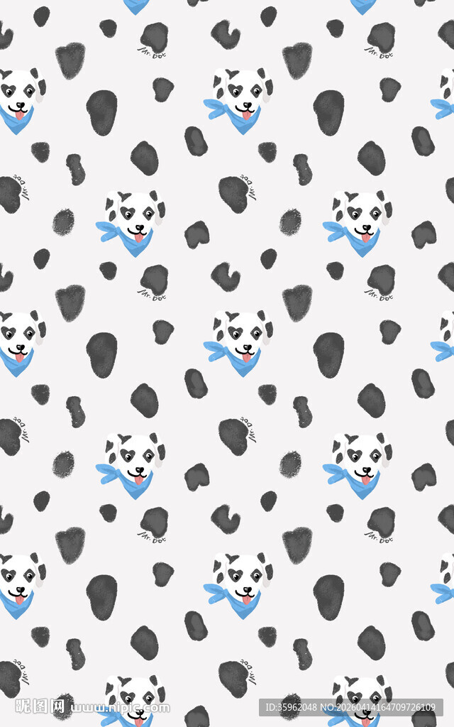 蓝白小花简约图案背景