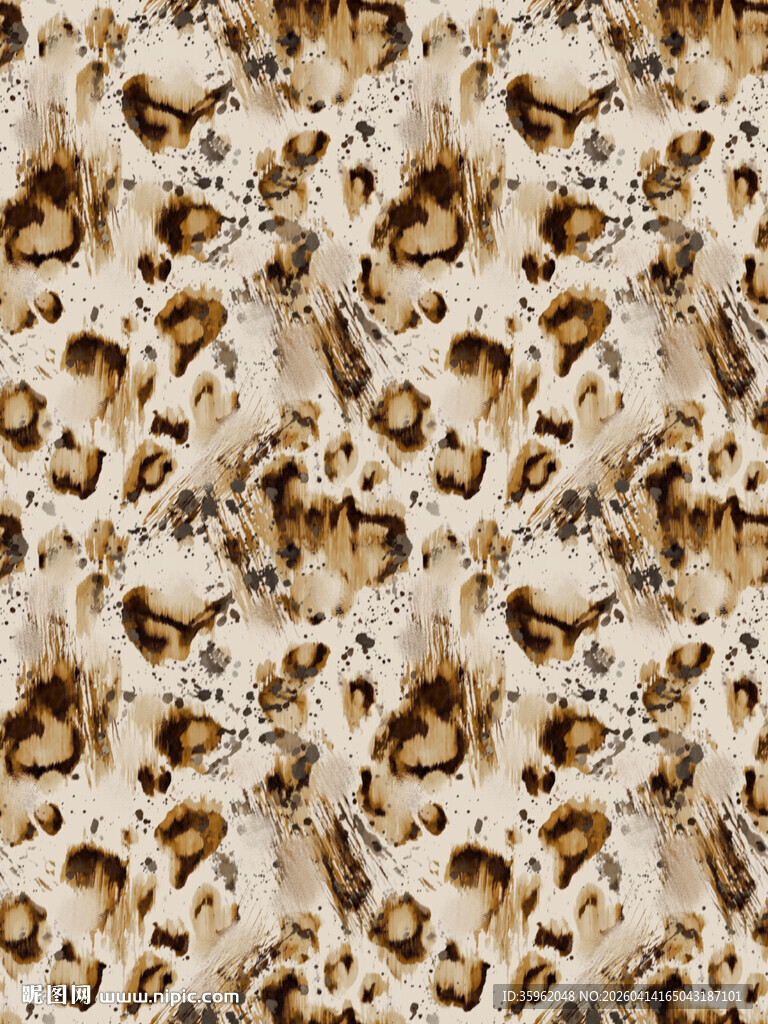 豹纹图案纹理背景图