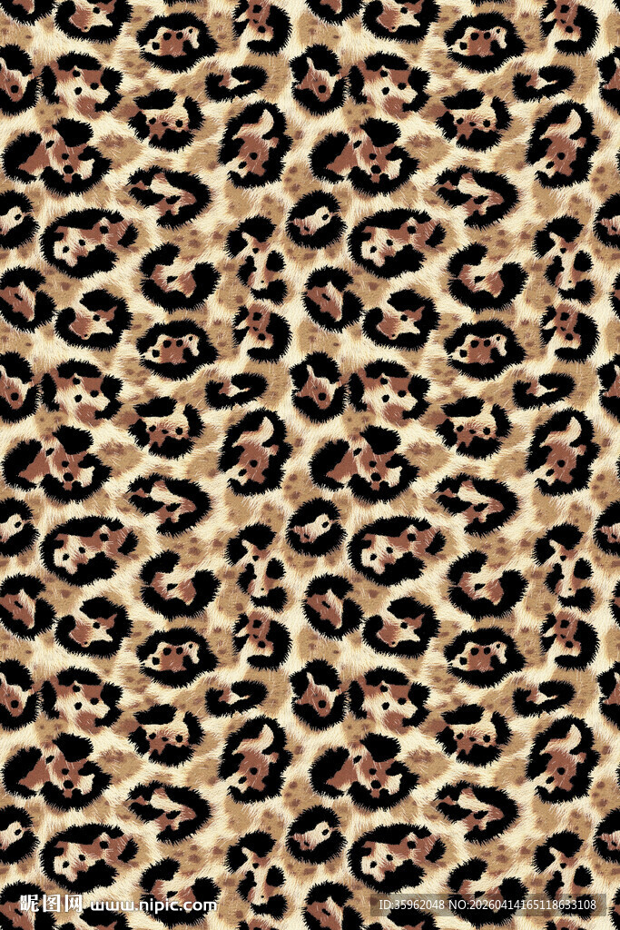 豹纹图案纹理背景
